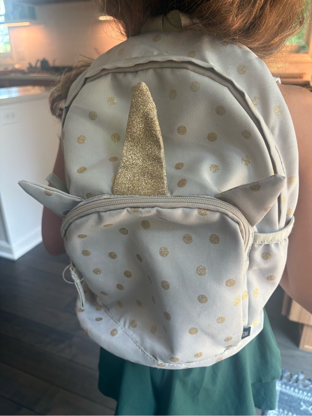 GAP Kids Unicorn Backpack with Gold Sparkle Accents